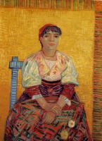 Gogh, Vincent van - Portrait of a Woman with Carnatios (Augostina Segatori)